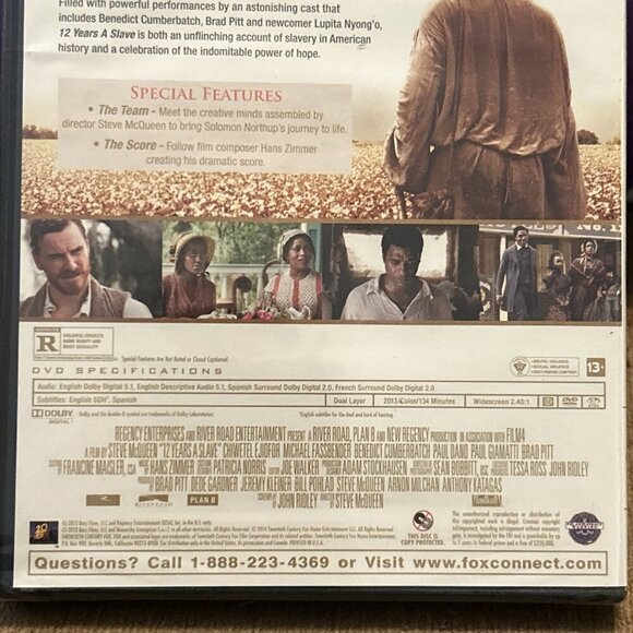 ‘12 Years a Slave’ (Blu-ray 2013) Chiwetel Ejiofor, Paul Dano, Brad Pitt New - Picture 8 of 12